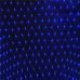 Гирлянда СЕТЬ синего свечения B160Led В, размер 1.5х1.5 м, 7 режимов + статика, прозрачный провод (3161)