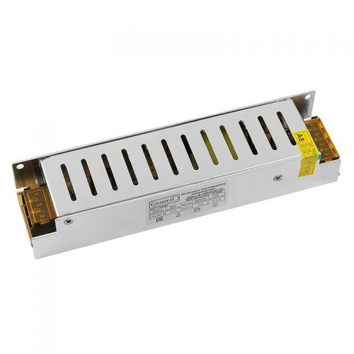 Блок питания для светодиодной ленты (узкий) 12V 150W 12.5А IP20, код 513900, модель GDLI S 150 IP20 12, General