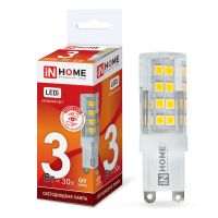 Лампа светодиодная IN HOME LED-JCD-VC G9 230V 3W 6500K 270Лм 4690612019871