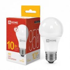 Лампа LED А60, 10W, 3000 К, груша, 950 лм, Е27, 230 В, VC, IN HOME