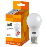 Лампа светодиодная IEK A60 груша 15Вт 3000К E27 230В 1350Лм LLE-A60-15-230-30-E27