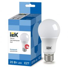 Лампа светодиодная IEK A60 груша 20Вт 6500К E27 230В 1800Лм LLE A60 20 230 65 E27