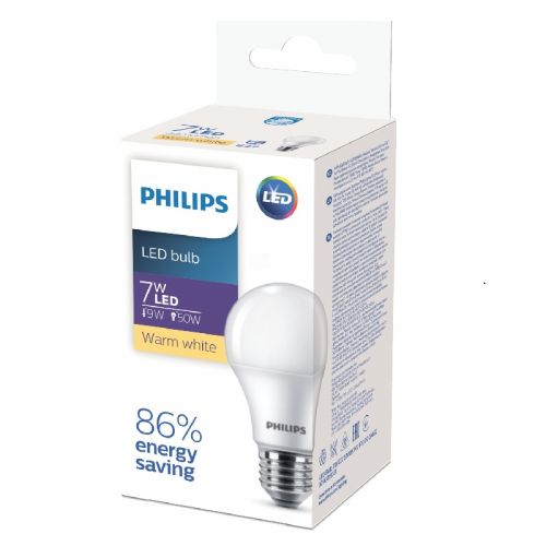 Лампа светодиодная Philips EcoHome LEDbulb 7W E27 3000K A60 груша 929001955107/8718699639655