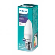 Лампа светодиодная Philips ESSENTIAL 6,5W E27 4000К свеча 929001887207/871869681705600
