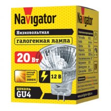 Лампа галогенная NH MR11 20 12 GU4 20Вт 12В 94200 Navigator