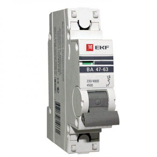 Автоматический выключатель 1P 50А (C) 4,5kA ВА 47-63 EKF PROxima mcb4763-1-50C-pro