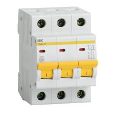 Автоматический выключатель 3P, C, 4 А, ВА47-29, 4.5 кА, MVA20-3-004-C, IEK