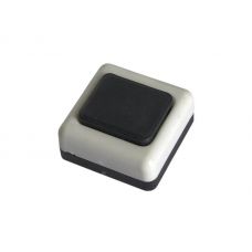 Кнопка звонковая арт. А1 0.4 001, белый корпус, черная кнопка, БелТИЗ