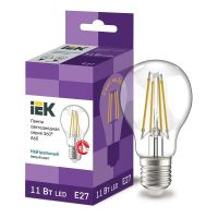 Лампа светодиодная IEK серия 360° A60 шар 11Вт 4000К E27 230В прозрачная LLF-A60-11-230-40-E27-CL