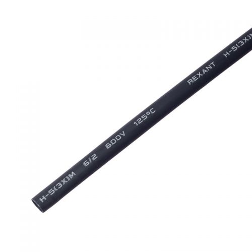 Термоусаживаемая трубка клеевая REXANT 6,0/2,0 мм, черная