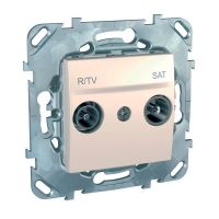 Механизм розетки R TV/SAT, одиночная, бежевый, Unica, арт. MGU5.454.25ZD, Schneider Electric