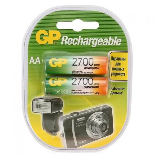 Аккумулятор GP AA/HR6, 2700 mAh, уп/2 шт, 270AAHC