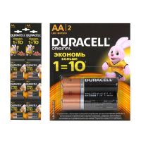Батарейка Duracell Базис AA/LR6, MN1500, 2BL 2*6, уп/2 шт