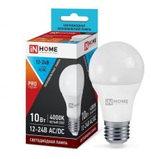 Лампа низковольтная IN HOME LED-МО-PRO 10W 12-24В Е27 800Лм 4000К 4690612031507