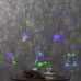Гирлянда Бахрома с насадками Колокольчики, размеры 2.4х0.9 м, IP20, прозрачная нить, 138LED, свечение мульти, 8 режимов, 220В, 2361706