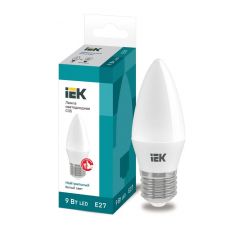 Лампа светодиодная IEK 230В 9Вт E27 4000К C35 свеча, арт. LLE-C35-9-230-40-E27