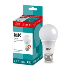 Лампа светодиодная IEK A60 шар 12Вт 12-24В 4000К E27