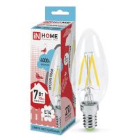 Лампа светодиодная LED-СВЕЧА-DECO 7Вт 4000К Е14 630Лм прозрачная 4690612007618 IN HOME