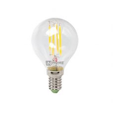 Лампа LED-ШАР-DECO, 5 Вт, 3000 К, Е14, 450 лм, прозрачная, 230 В, IN HOME
