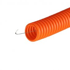 Труба гофрированная из ПНД, 16 мм, с протяжкой, оранжевая, 71916, DKC, уп/100 м
