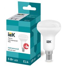 Лампа светодиодная IEK R50 5W 4000К грибок E14 LLE R50 5 230 40 E14