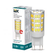 Лампа светодиодная IEK G9 капсула 5Вт 230В 4000К керамика LLE Corn 5 230 40 G9
