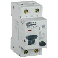 Выключатель автоматический дифференциального тока АВДТ32 1п+N C 32А 30мА, AC, 6кА, IEK GENERICA