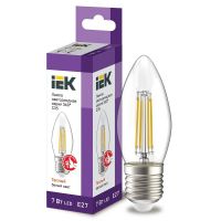 Лампа светодиодная IEK серия 360° C35 свеча 7Вт 3000К E27 230В прозрачная LLF-C35-7-230-30-E27-CL