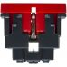 200002 Розетка электрическая 2К+З,с защитными шторками, с механической блокировкой (красный)