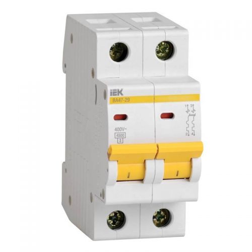 Автоматический выключатель 2P, C, 20 А, ВА47-29, 4.5 кА, MVA20-2-020-C, IEK