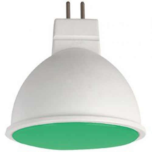 Лампа светодиодная Ecola color MR16 7Вт зеленый 230В GU5.3 47х50 матовое стекло M2TG70ELC