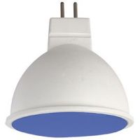 Лампа светодиодная Ecola color MR16 7Вт синий 230В GU5.3 47х50 матовое стекло M2TB70ELC