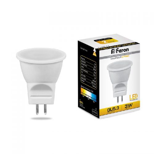 Лампа светодиодная FERON LB 271 MR11 3Вт 2700К G5.3 260Лм 230В 25551