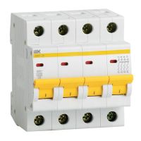 Автоматические выключатели 4P, C, 20 А, ВА47-29, 4.5 кА, MVA20-4-020-C, IEK