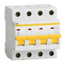 Автоматические выключатели 4P, C, 20 А, ВА47-29, 4.5 кА, MVA20-4-020-C, IEK