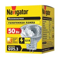 Лампа галогенная Navigator 12В 50Вт GU5.3, код 94204