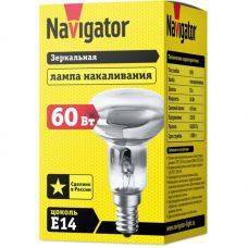 Лампа накаливания Navigator NI R50 60 230 E14 FR зеркальная 60Вт, арт. 94320