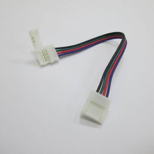 Коннектор для ленты RGB 5050 (ширина 10 мм) с проводом и разъемами с двух сторон
