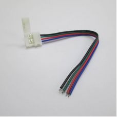 Коннектор для ленты RGB 5050 (ширина 10 мм) с проводом и разъемом на одной стороне