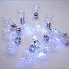 Гирлянда Лампочки LED 2700К 10 подвесов, длина 3 м, от батареек, CL580 32368, FERON