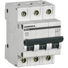Выключатель автоматический модульный 3п C 32А 4.5кА ВА47-29 GENERICA MVA25-3-032-C