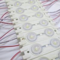 Модуль светодиодный линзованный 2 LED, SMD 2835, 6500 К, IP65, 0,72 Вт, 12 В, прямоугольной формы, белый холодный