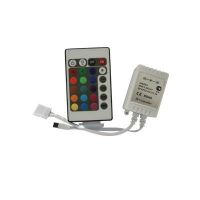 Контроллер для ленты RGB 6А 72W 12V, пульт 24 кнопки, инфракрасный, арт. CRS072ESB, Ecola