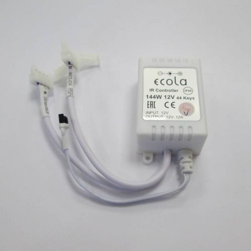 Контроллер для ленты RGB 12А 144W 12V, инфракрасный, пульт 44 кнопки, арт. CRL144ESB, Ecola