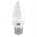 Лампа светодиодная IEK C35 свеча 5Вт 4000К E27 230В 450Лм LLE-C35-5-230-40-E27