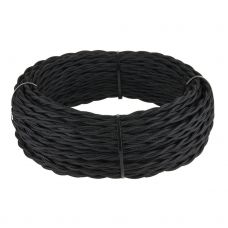 Ретро кабель витой 2х2,5 мм² (черный)