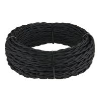 Ретро кабель витой 3х2,5 мм² (черный)