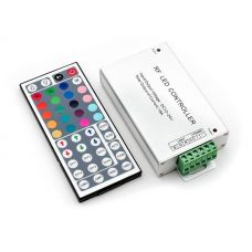 Контроллер для ленты RGB 18А 216W 12V (432W 24V), пульт 44 кнопки, 000933, RF RGB 44 18A, SWG